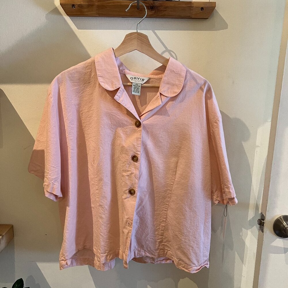 Vintage Pink Orvis Cotton Button Down